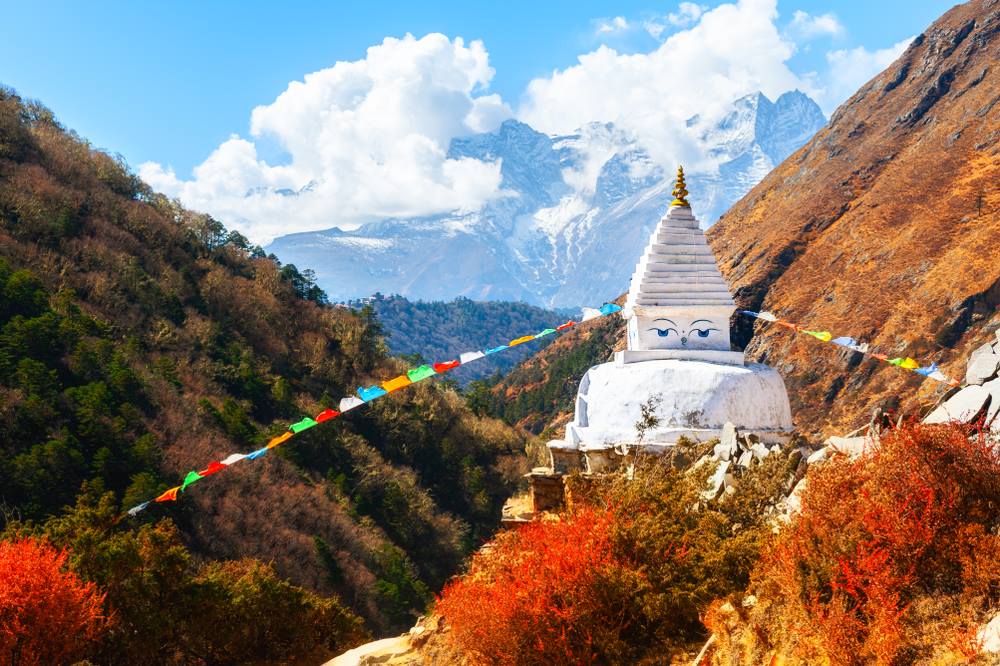 Stupa bouddhiste Khumbu région de l'Everest