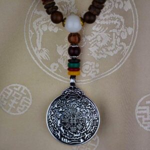 caiz1029 Collier bouddhiste ethnique tibetain nepal (1)