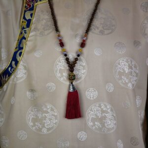caiz1064 Collier ethnique perle tibétaine nepal (5)