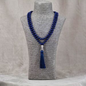 Mala collier japamala chapelet ou rosaire bouddhiste lapis-lazuli artisanat ethnique de l'Himalaya Tibet Chine