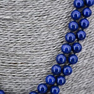 Mala collier japamala chapelet ou rosaire bouddhiste lapis-lazuli artisanat ethnique de l'Himalaya Tibet Chine