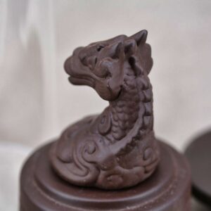 Encensoir dragon terre cuite. Artisanat de l'Himalaya Chine