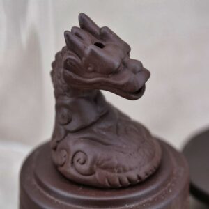 Encensoir dragon terre cuite. Artisanat de l'Himalaya Chine