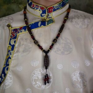 Collier Ethnique Dzi | Agate à 9 Yeux & 3 Yeux | Artisans du Tibet