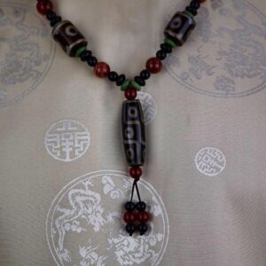 huam1026a Collier ethnique chung dzi Tibet Chine Artisanat de l’Himalaya (3)