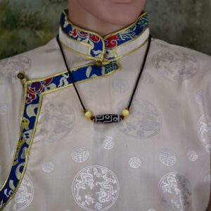 huam1041a Pendentif talisman amulette chung dzi artisanat ethnique tibétain Tibet Chine (6)