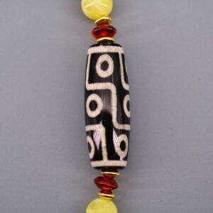 huam1041a Pendentif talisman amulette chung dzi artisanat ethnique tibétain Tibet Chine (8)