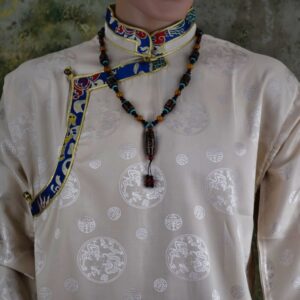 huam1050a Collier ethnique chung dzi boho Tibet Chine artisanat Himalaya (1)