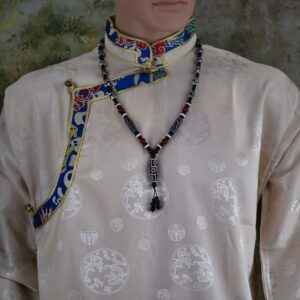 huam1082a Collier ethnique chung dzi boho Tibet Chine artisanat Himalaya (1)