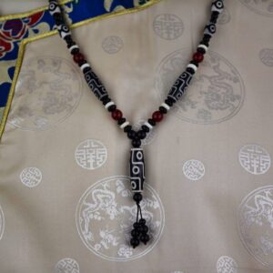 huam1082a Collier ethnique chung dzi boho Tibet Chine artisanat Himalaya (3)