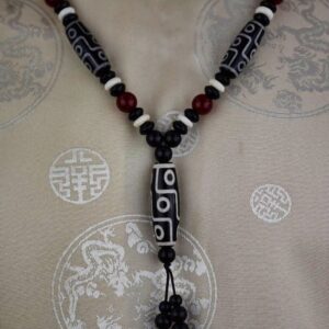 huam1082a Collier ethnique chung dzi boho Tibet Chine artisanat Himalaya (4)