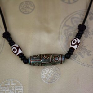 huam1124a Pendentif talisman amulette chung dzi artisanat ethnique tibétain Tibet Chine (4)