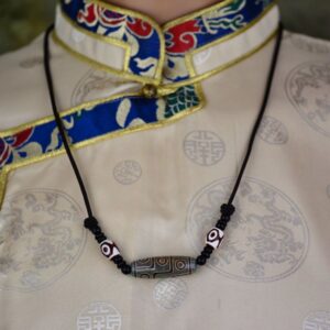 huam1124a Pendentif talisman amulette chung dzi artisanat ethnique tibétain Tibet Chine (5)