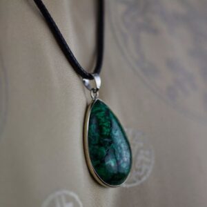 tess1003b Pendentif larme de malachite (3)