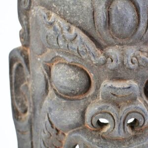 Masque de danse cham Mahakala Bhairava Shiva bois. Art premier. et antiquité Népal