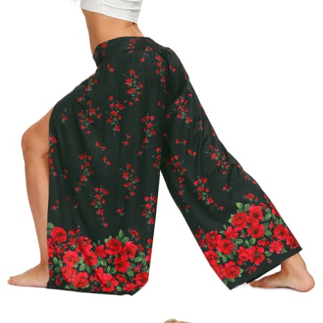 Pantalon ethnique asiatique. Mode hippie chic, boho et casual