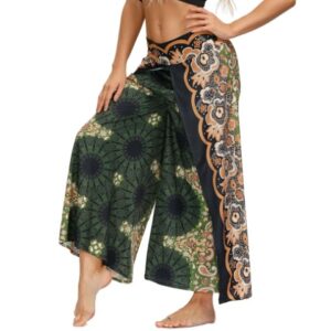 Pantalon portefeuille ethnique Thai asiatique. Mode hippie chic, boho et casual