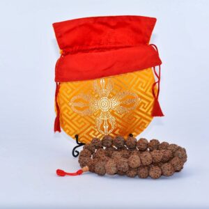 Sac ou pochette à japamala mala. Artisanat tibétain du Népal. Accessoire ethique, éco-responsable et solidaire