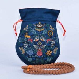 Petit sac ou pochette à Mala bouddhiste - Artisanat tibétain du Népal | Accessoire éco-responsable, éthique et solidaire.