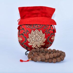 Sac ou pochette à japamala mala. Artisanat tibétain du Népal. Accessoire ethique, éco-responsable et solidaire