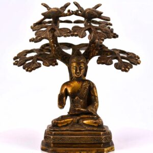 Statue Bouddha sous l'arbre de la bodhi Antiquité et Art Sacré Bouddhiste