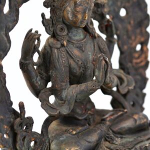 ancienne statue bodhisattva Avalokiteshvara en bronze. Art Sacré Antiquité