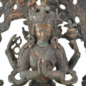 ancienne statue bodhisattva Avalokiteshvara en bronze. Art Sacré Antiquité