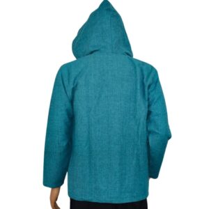 Veste polaire à capuche hoodie. Vêtement éco-responsable et éthique fabriqué au Népal. Mode casual, boho, boheme