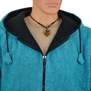 Veste polaire à capuche hoodie. Vêtement éco-responsable et éthique fabriqué au Népal. Mode casual, boho, boheme