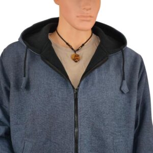 Veste polaire à capuche hoodie. Vêtement éco-responsable et éthique fabriqué au Népal. Mode casual, boho, boheme ethnique