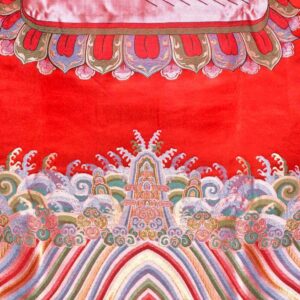 Tenture et rideau de porte bhoutanais, dhoka 100% soie. Artisanat du Bhoutan l'Himalaya. Décoration d'interieur