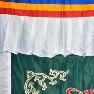 Tenture et rideau de porte tibétain, dhoka Kalachakra. Artisanat du Népal, de l'Himalaya. Décoration d'interieur de maison