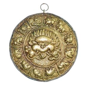 Calendrier lunaire tibétain traditionnel | Décoration artisanale bouddhiste. Ce calendrier lunaire tibétain traditionnel est un objet de décoration artisanale bouddhiste.