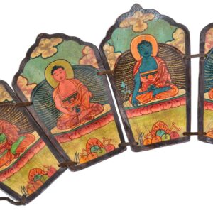 Couronne coiffe de cérémonie bouddhiste en os. Cérémonie, rite initiatique et rituel bouddhique. Les dhyani bouddhas. Art, religion et antiquité du Tibet et du Népal.