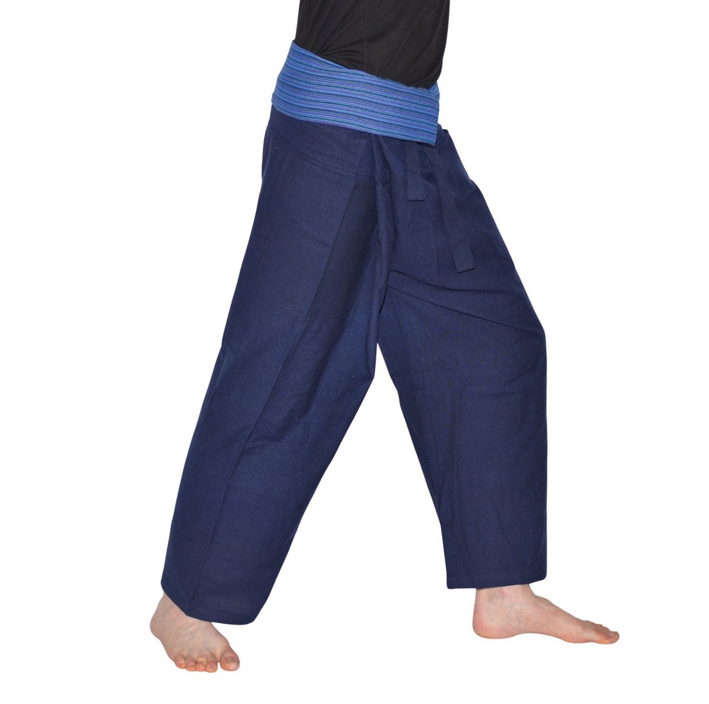 Navy Blue Fortune Pants  Pantalonas, Calças tailandesas, Calça de yoga