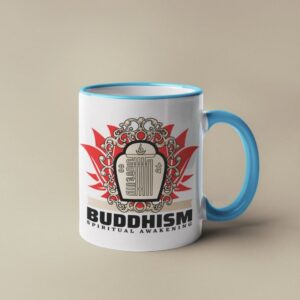 Mug en céramique au design du Kalachakra bouddhiste