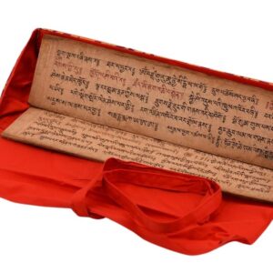 Couverture de Livre de Prières Tibétain en Bambou Artisanat Bouddhiste du Népal
