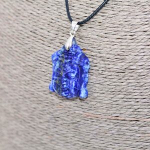 Pendentif Bouddha en Lapis-Lazuli Bijou Spirituel Népalais Unique et Protecteur. Boutique Zen Himalayan-eshop