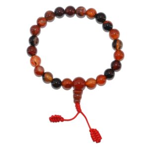 Bracelet en Agate Rouge du Tibet Bijou Énergétique & Authentique. Boutique Zen Himalayan-eshop