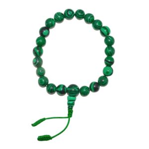 Authentique Bracelet en Malachite Perles Tibétaines Artisanales Spiritualité Bouddhiste. Boutique Zen Himalayan-eshop