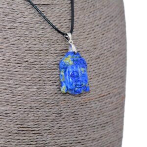 Bouddha Pendentif Lapis-Lazuli - Bijou Spirituel Népalais. Boutique Zen Himalayan-eshop