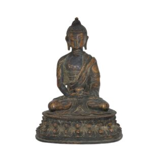 Ancienne Statue Bouddha Sakyamuni Siddhartha Gautama en Bronze - Art Sacré et Antiquité - Boutique Zen Himalayan-eshop