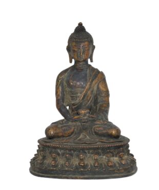 Ancienne Statue Bouddha Sakyamuni Siddhartha Gautama en Bronze - Art Sacré et Antiquité - Boutique Zen Himalayan-eshop