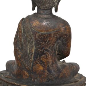 Ancienne Statue Bouddha Sakyamuni Siddhartha Gautama en Bronze - Art Sacré et Antiquité - Boutique Zen Himalayan-eshop