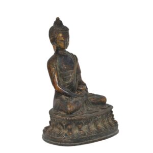 Ancienne Statue Bouddha Sakyamuni Siddhartha Gautama en Bronze - Art Sacré et Antiquité - Boutique Zen Himalayan-eshop