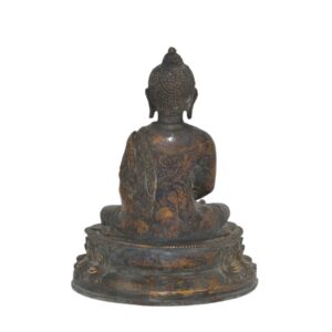 Ancienne Statue Bouddha Sakyamuni Siddhartha Gautama en Bronze - Art Sacré et Antiquité - Boutique Zen Himalayan-eshop