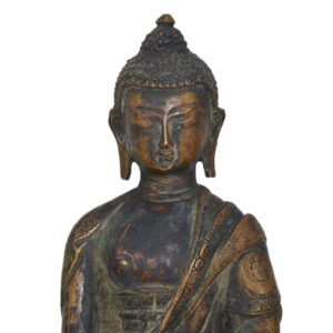 Ancienne Statue Bouddha Sakyamuni Siddhartha Gautama en Bronze - Art Sacré et Antiquité - Boutique Zen Himalayan-eshop