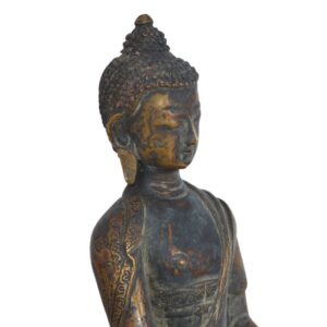 Ancienne Statue Bouddha Sakyamuni Siddhartha Gautama en Bronze - Art Sacré et Antiquité - Boutique Zen Himalayan-eshop