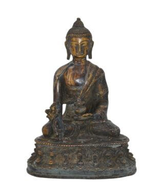 Bouddha Sakyamuni Siddhartha Gautama en Bronze - Ancienne Statue du Népal - Art Sacré et Antiquité Boutique Zen Himalayan-eshop