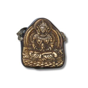 Ghau Reliquaire Bouddhiste Tara Verte en Bronze et Cuivre - Import du Tibet. Boutique Zen Himalayan-eshop